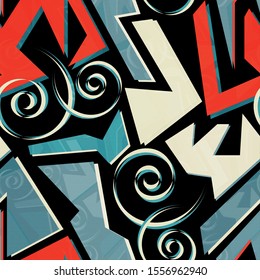 beautiful geometric background seamless pattern graffiti