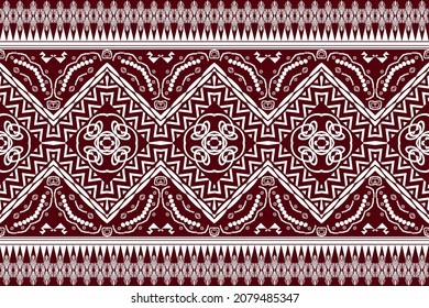 Hermoso patrón geométrico de arte étnico tradicional. Diseño para alfombras, papel pintado, ropa, envoltura, batik, tela,ilustración vectorial.estilo bordado.