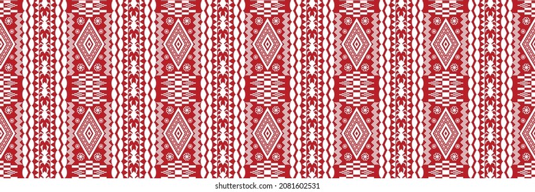 Beautiful geometric ethnic art pattern traditional. Design for carpet,wallpaper,clothing,wrapping,batik,fabric,Vector illustration. Figure tribal embroidery style