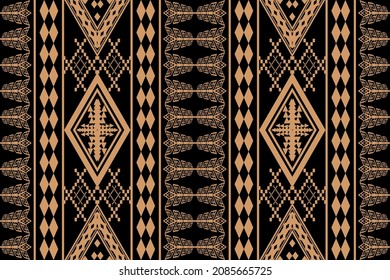 Beautiful geometric ethnic oriental art pattern traditional. Design for carpet,wallpaper,clothing,wrapping,batik,fabric,Vector illustration. Figure tribal embroidery style.