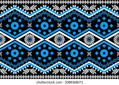 Beautiful geometric ethnic oriental art pattern traditional. Design for carpet,wallpaper,clothing,wrapping,batik,fabric,Vector illustration. Figure tribal embroidery style.