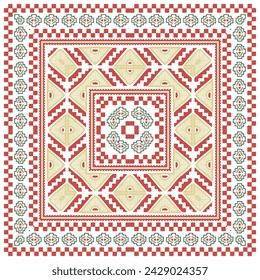 Beautiful geometric ethnic oriental background design. Colorful traditional Aztec Navajo pattern for textile, paper printing and wallpaper. best for embroidery, cross stitch and fabric.