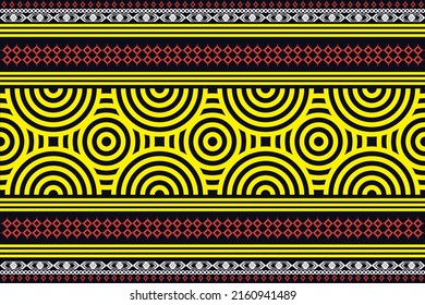 Beautiful geometric ethnic oriental pattern traditional on black background.Aztec style,embroidery,abstract,vector,illustration.design for decoration,fabric,texture,clothing,wrapping,carpet,scarf. 