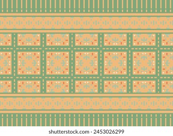 Beautiful geometric ethnic oriental pattern traditional on Multicolor background.Aztec style,embroidery,abstract,vector,illustration.design for texture,fabric,clothing,wrapping,decoration,carpet,print