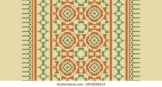 Hermoso patrón étnico oriental geométrico tradicional fondo multicolor.estilo azteca, bordado, abstracto, Vector, ilustración.diseño para textura, tela, ropa, envoltura, decoración, alfombra, impresión