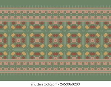 Beautiful geometric ethnic oriental pattern traditional on Multicolor background.Aztec style,embroidery,abstract,vector,illustration.design for texture,fabric,clothing,wrapping,decoration,carpet,print