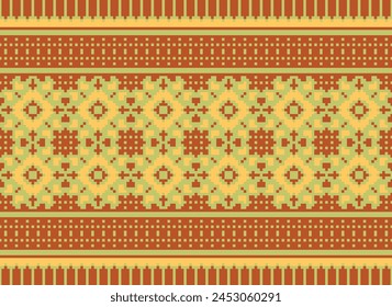 Hermoso patrón étnico oriental geométrico tradicional en fondo multicolor. Estilo azteca, bordado, abstracto, Vector, ilustración. Diseño para textura, tela, ropa, envoltura, decoración, alfombra, impresión