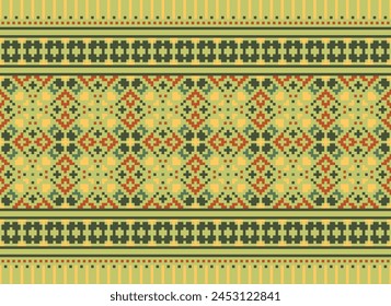 Beautiful geometric ethnic oriental pattern traditional on Multicolor background.Aztec style,embroidery,abstract,vector,illustration.design for texture,fabric,clothing,wrapping,decoration,carpet,print