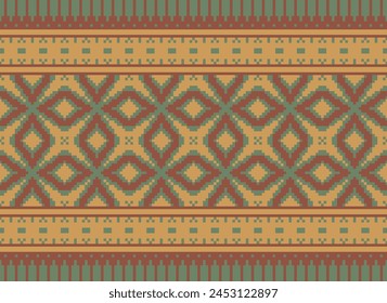 Beautiful geometric ethnic oriental pattern traditional on Multicolor background.Aztec style,embroidery,abstract,vector,illustration.design for texture,fabric,clothing,wrapping,decoration,carpet,print