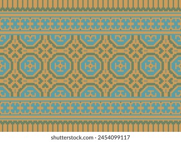 Beautiful geometric ethnic oriental pattern traditional on Multicolor background.Aztec style,embroidery,abstract,vector,illustration.design for texture,fabric,clothing,wrapping,decoration,carpet,print