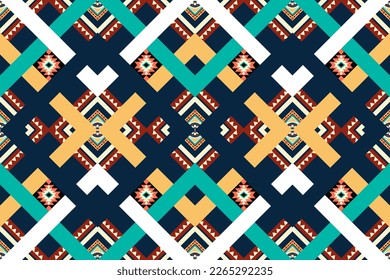 Beautiful geometric ethnic pattern Can be used in fabric design for background, wallpaper, carpet, textile, clothing, wrapping, decorative paper, embroidery illustration vector.