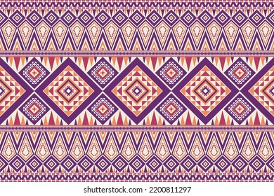 Beautiful geometric ethnic pattern in tribal for embroidery, fabric, clothing, print. Vector