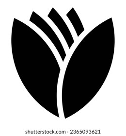 Beautiful Geometric Flower Art Vector image Black And white. Simple illustration can be used for decorate your work