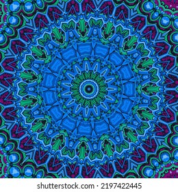 Beautiful geometric kaleidoscope seamless pattern illustration