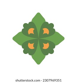 Bonitos gráficos e iconos geométricos en mosaico de encaje, arte de patrones y elementos de diseño vectorial de corte