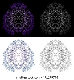 Beautiful geometric lion. Nice polygonal vector illustration