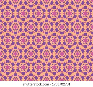 Beautiful  geometric mosaic flower like arranged vector pattern background . Great  for scrap booking, stationary,  textile and home decor projects.