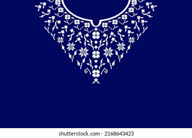 Beautiful geometric necklace design, floral pattern, necklace embroidery kaftans design for fashion woman, bohemian necklace, neckline, clothing, vector illustration.