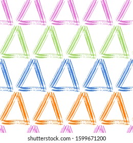 Beautiful geometric pattern abstract vector background. Doodle for design Seamless texture with triangles, abstract geometric pattern Cute background