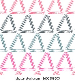 Beautiful geometric pattern abstract vector background. Doodle for design Seamless texture with triangles, abstract geometric pattern Cute background
