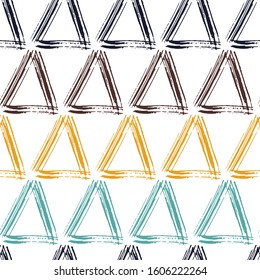 Beautiful geometric pattern abstract vector background. Doodle for design Seamless texture with triangles, abstract geometric pattern Cute background