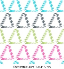 Beautiful geometric pattern abstract vector background. Doodle for design Seamless texture with triangles, abstract geometric pattern Cute background.