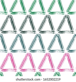 Beautiful geometric pattern abstract vector background. Doodle for design Seamless texture with triangles, abstract geometric pattern Cute background