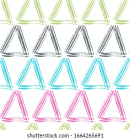 Beautiful geometric pattern abstract vector background. Doodle for design Seamless texture with triangles, abstract geometric pattern Cute background