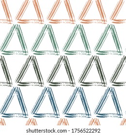 Hermoso patrón geométrico abstracto de fondo vectorial. Doodle para el diseño Textura sin soldadura con triángulos, patrón geométrico abstracto Fondo de corte