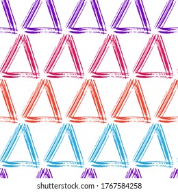 Beautiful geometric pattern abstract vector background. Doodle for design Seamless texture with triangles, abstract geometric pattern Cute background