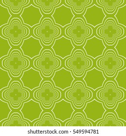 beautiful geometric pattern of circles and ovals. vector illustration. green color