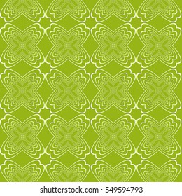 beautiful geometric pattern of circles and ovals. vector illustration. green color