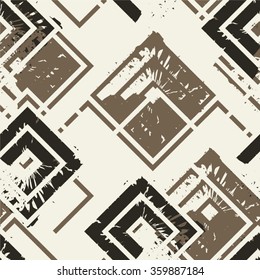 Beautiful geometric pattern, diamond, lines, scribble, seamless vector background.