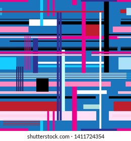 Beautiful geometric pattern of different stripes on a light background