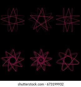 Beautiful geometric pattern geometrical stars stamp icon