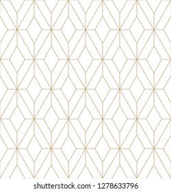 Beautiful geometric pattern, great design for any purpose.Pattern background vector.Fine lines.Golden and white.