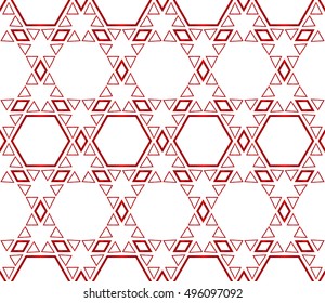 beautiful geometric pattern of hexagons. vector illustration. red gradient.