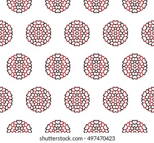 beautiful geometric pattern of hexagons. vector illustration. red gradient.