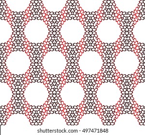 beautiful geometric pattern of hexagons. vector illustration. red gradient.
