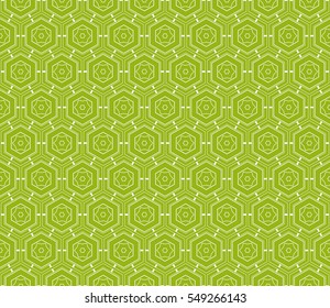 beautiful geometric pattern of hexagons. vector illustration. green color. for your business presentations, printing, design.