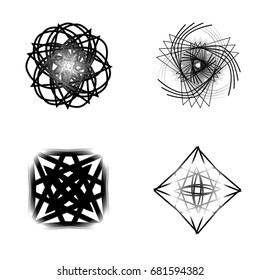 Beautiful geometric pattern icons for mobile applications and games