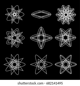 Beautiful geometric pattern icons for mobile applications and games