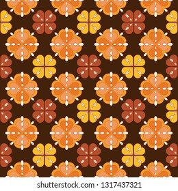 Beautiful geometric pattern. Mediterranean print. Vintage mosaic. Vector geometric backdrop