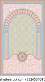 beautiful geometric pattern muslim prayer rug sj064