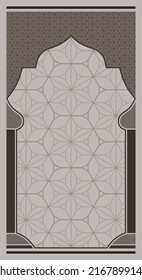 beautiful geometric pattern prayer rug