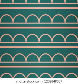 Beautiful Geometric Pattern. Seamless Vector Lines. Copper Look.