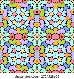 schöne geometrische nahtlose Mandala Muster Design für Hintergrund, Stoff, Textil