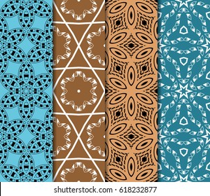 beautiful geometric seamless pattern of different geometric shapes. vector illustration.