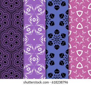 beautiful geometric seamless pattern of different geometric shapes. vector illustration.