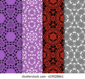 beautiful geometric seamless pattern of different geometric shapes. vector illustration.